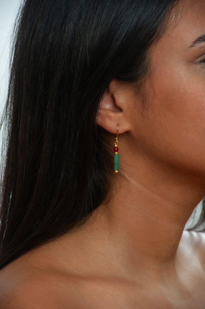 Aventurine Cleopatra Earrings