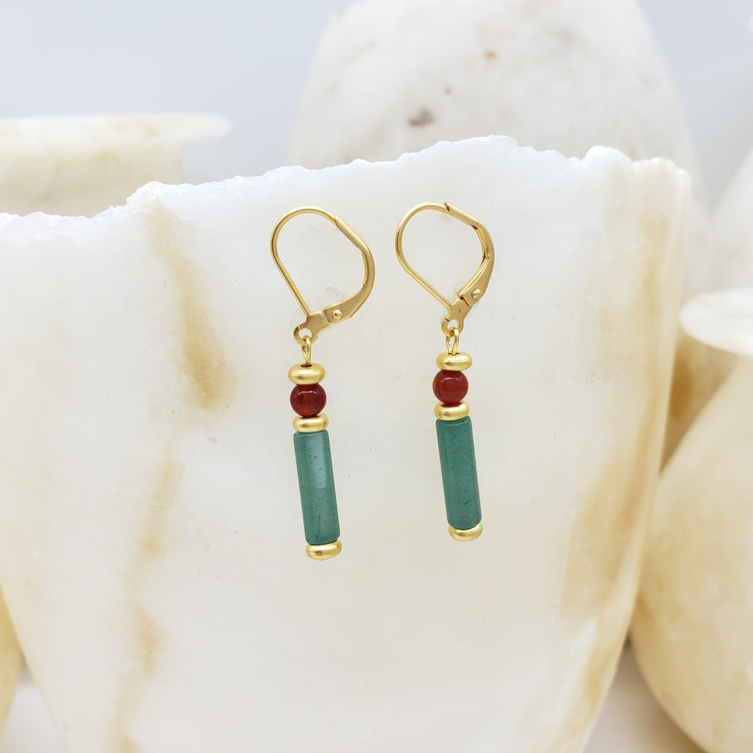 Aventurine Cleopatra Earrings