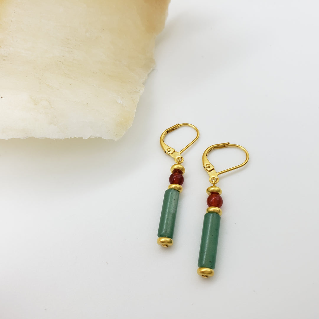 Aventurine Cleopatra Earrings