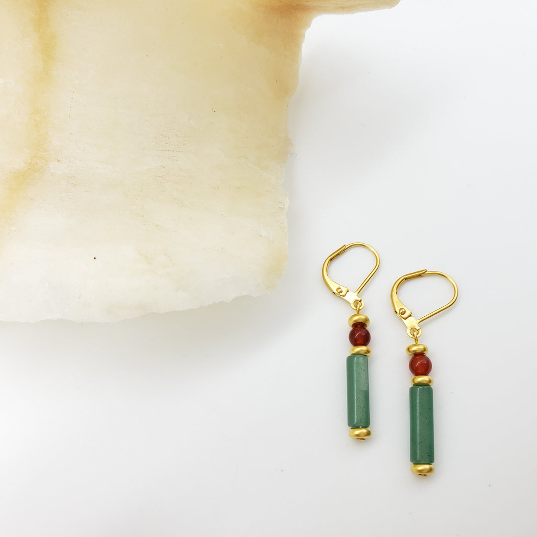 Aventurine Cleopatra Earrings