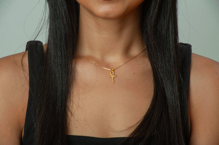 Ankh Pendant, 18" - Bright Gold Finish