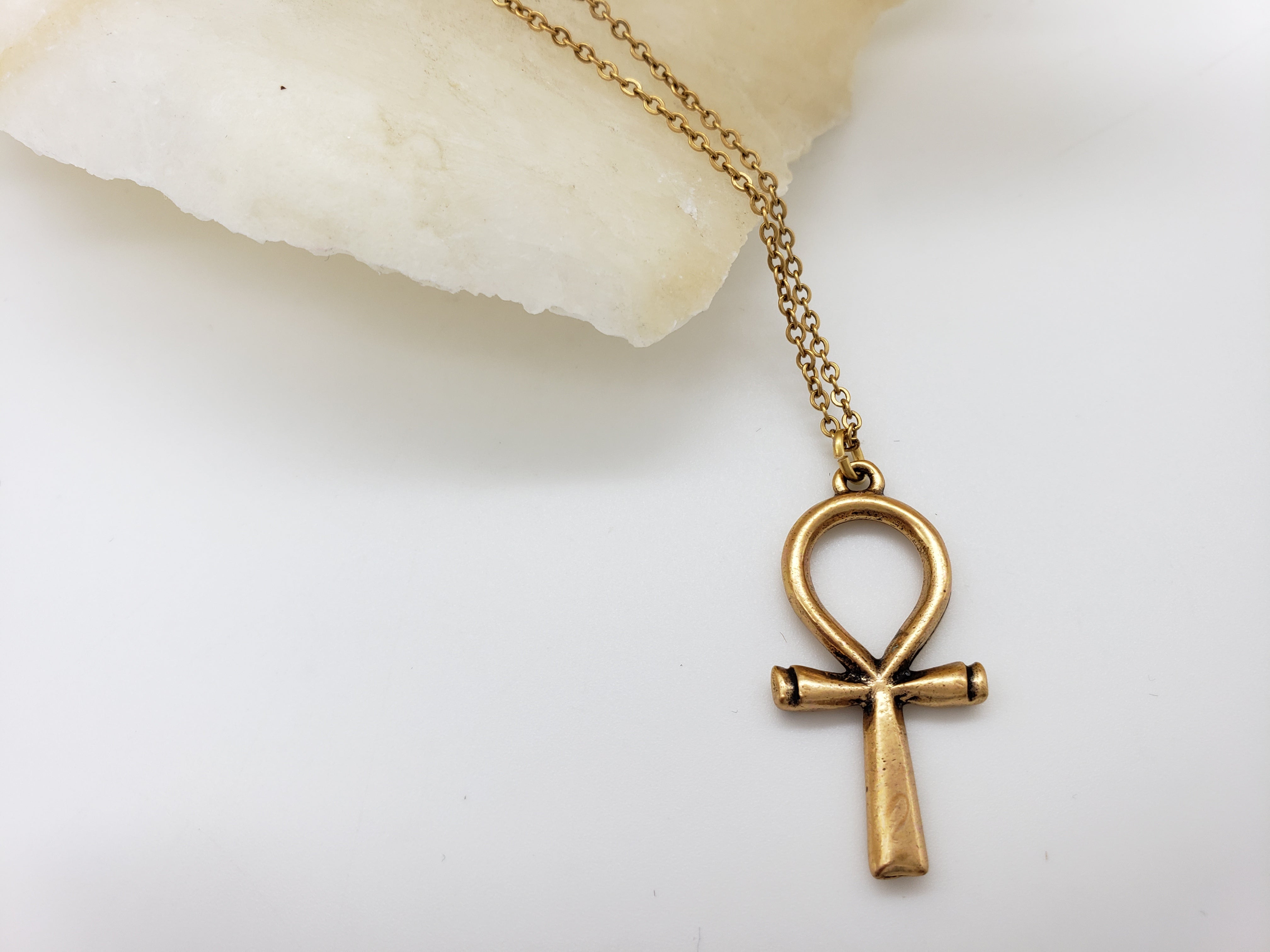 Ankh Pendant Large Antique Gold Finish