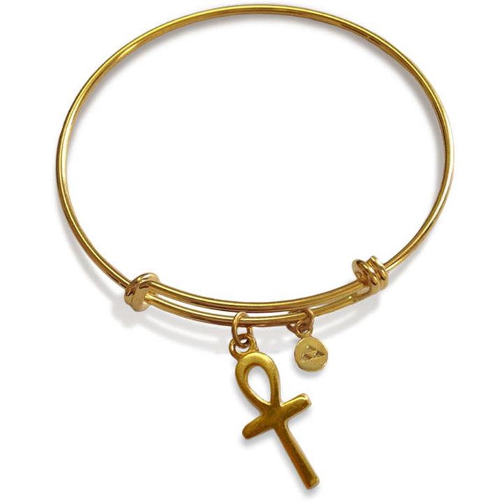 Egyptian Ankh Flexible Charm Bracelet