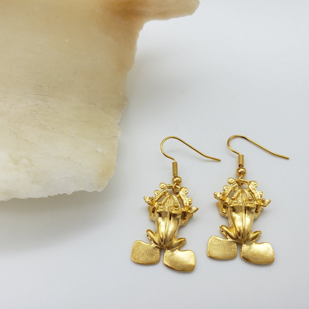 Pre-Columbian Frog Earrings