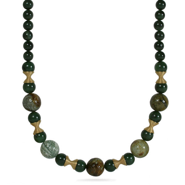 Jade Beaded Necklace - Feng Shui Inspired