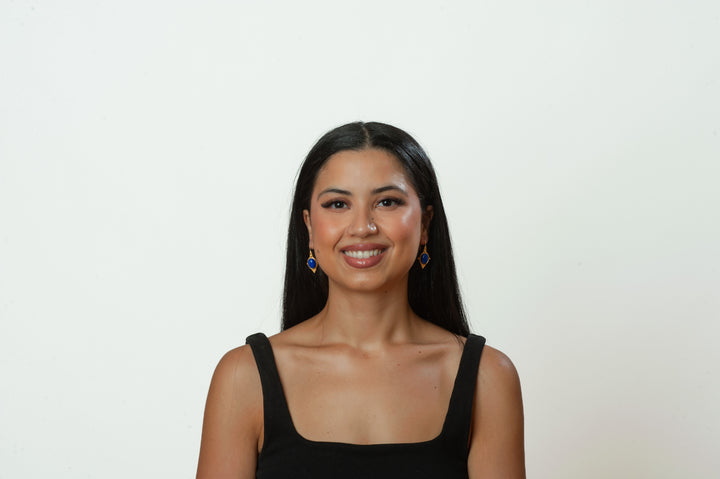 Lapis Egyptian Revival Earrings