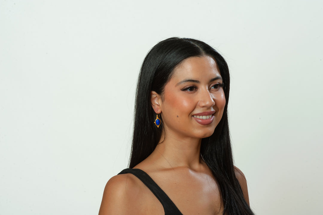 Lapis Egyptian Revival Earrings