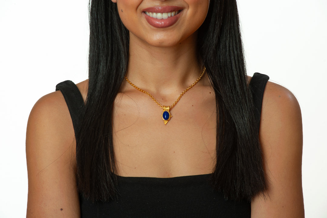 Lapis Egyptian Revival Pendant