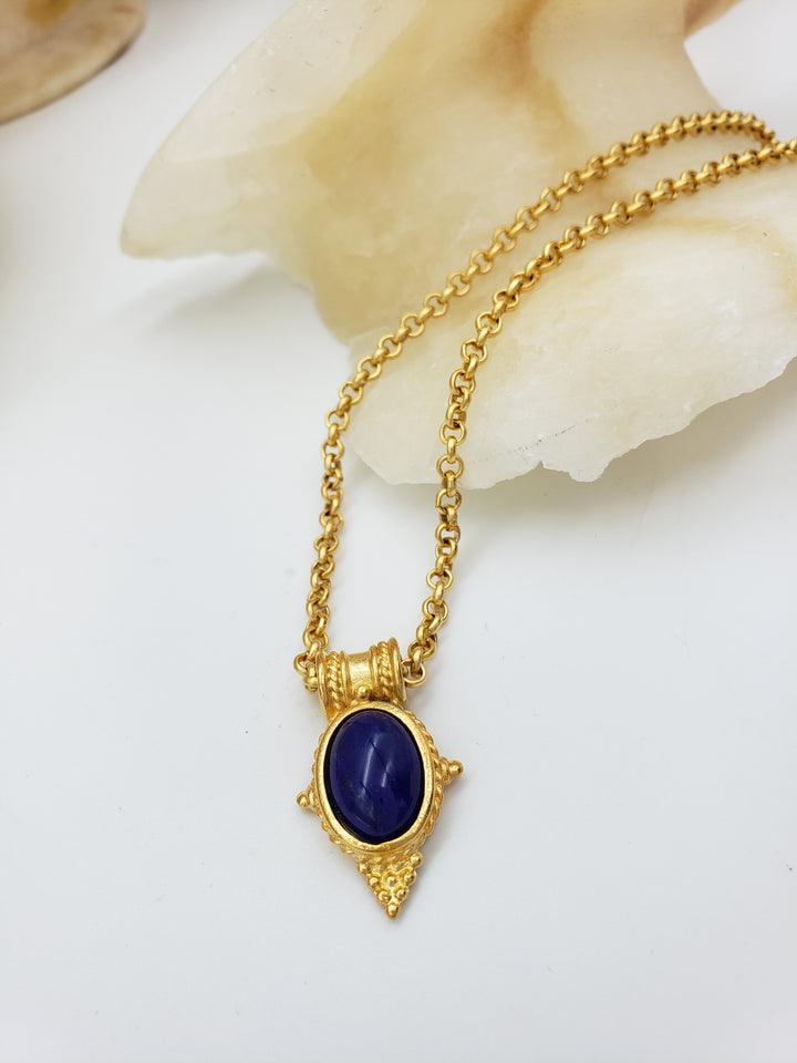Lapis Egyptian Revival Pendant