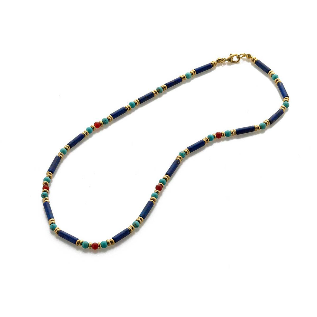 Lapis and Turquoise Egyptian Necklace
