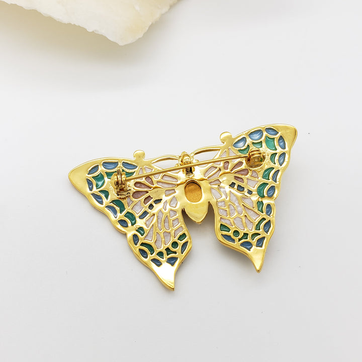 Jeweled Butterfly Brooch Pin