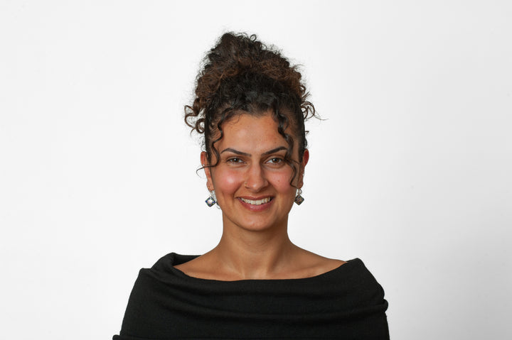 Asian Flower Earring with Pearl - Deep Blue