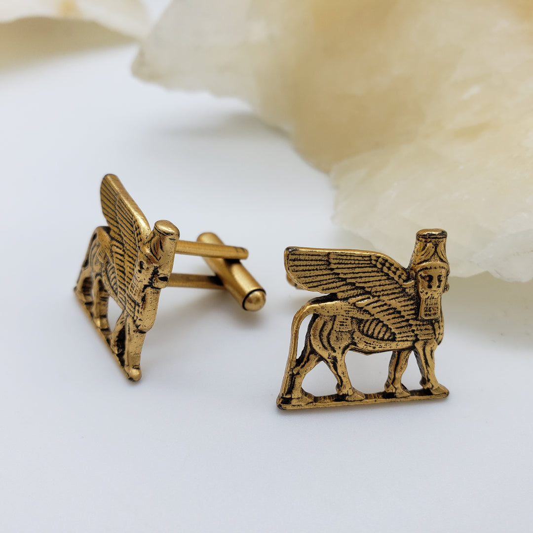 Lamassu Winged Bull Cufflinks