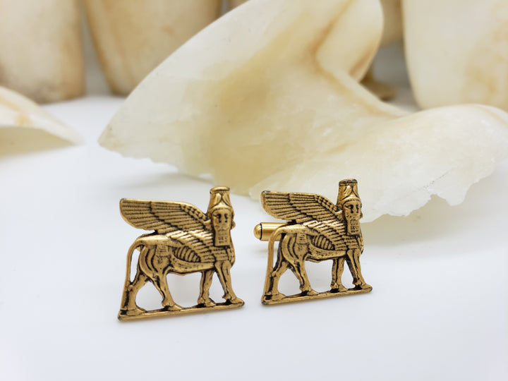 Lamassu Winged Bull Cufflinks