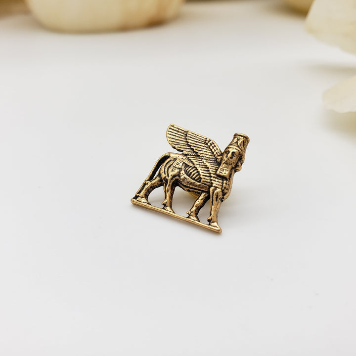 Lamassu Winged Bull Lapel Pin