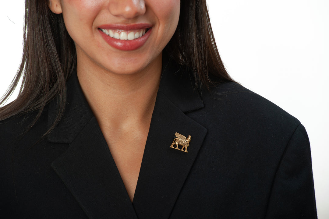 Lamassu Winged Bull Lapel Pin