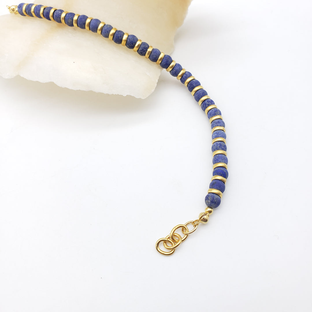 Sumerian Lapis Beaded Bracelet