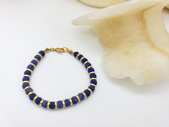 Sumerian Lapis Beaded Bracelet