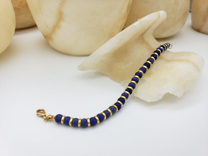 Sumerian Lapis Beaded Bracelet
