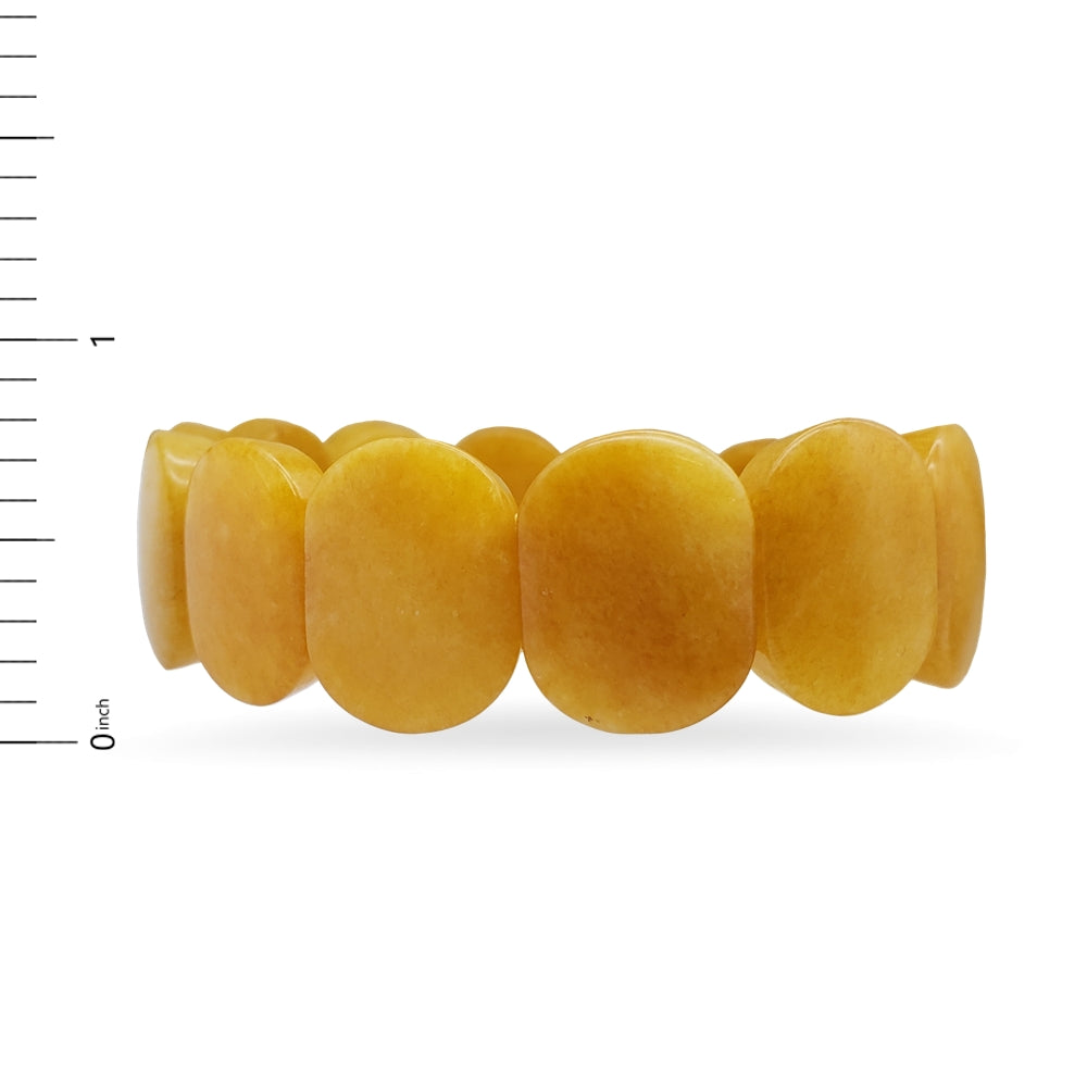 Golden Jade Bracelet - Beaded Stretch