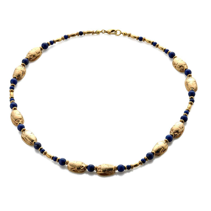 Scarab and Lapis Necklace