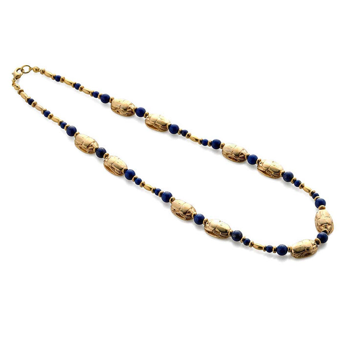 Scarab and Lapis Necklace