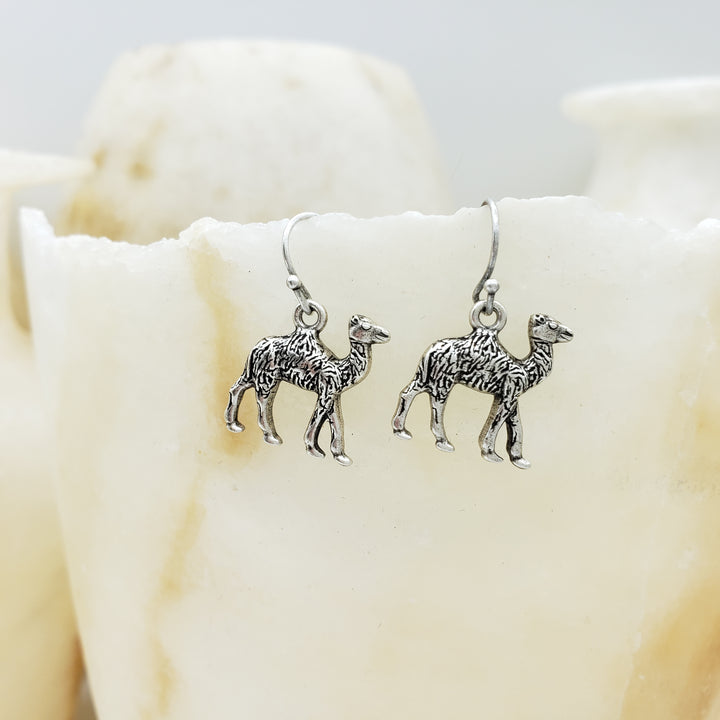 Egyptian Camel Earrings - Silver