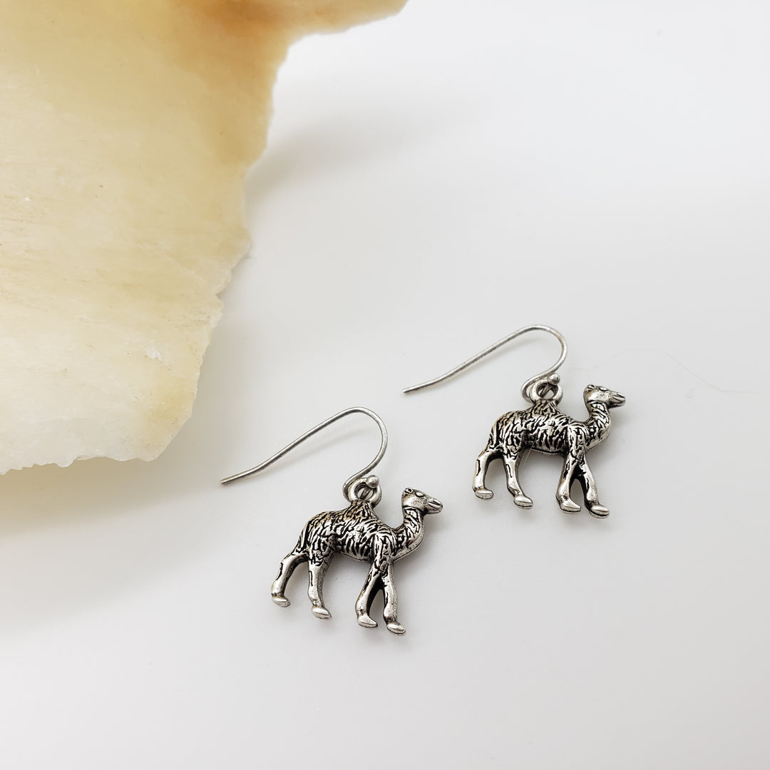 Egyptian Camel Earrings - Silver