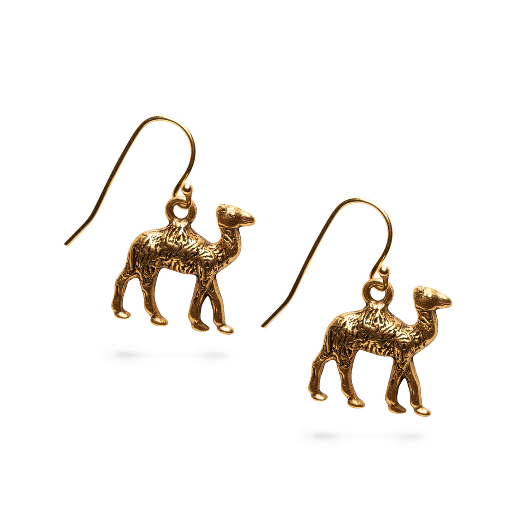 Egyptian Camel Earrings - Gold