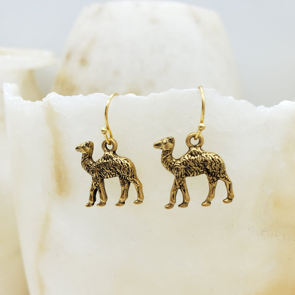 Egyptian Camel Earrings - Gold