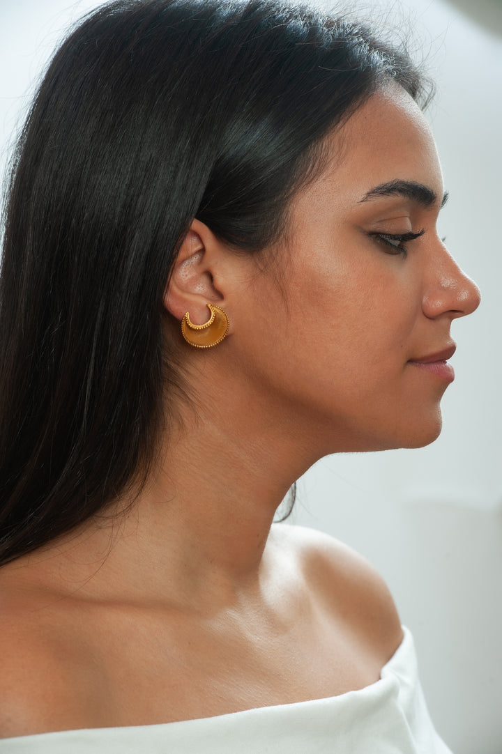 African Crescent Earrings