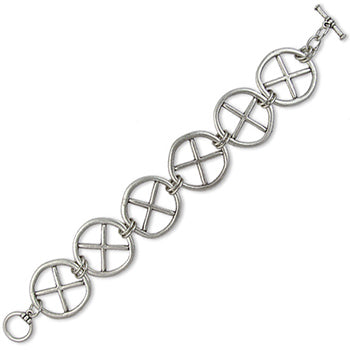 Celtic Cross Bracelet - Antique Silver Finish