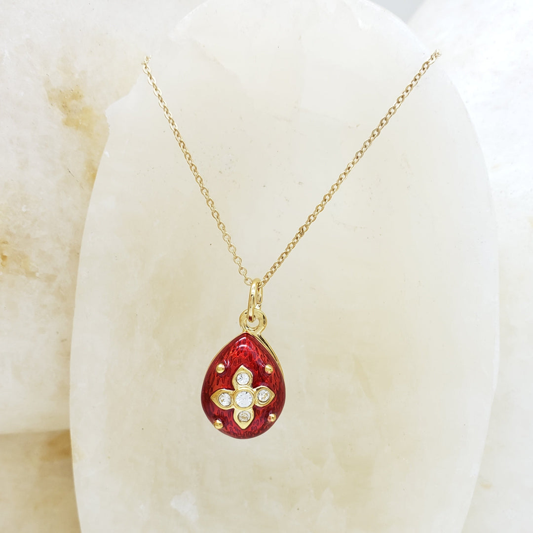 Imperial Red Star Egg Pendant
