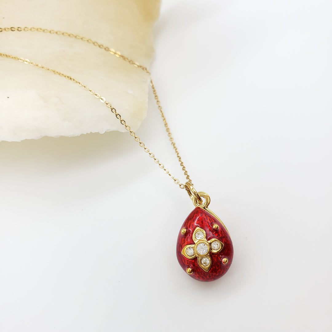 Imperial Red Star Egg Pendant