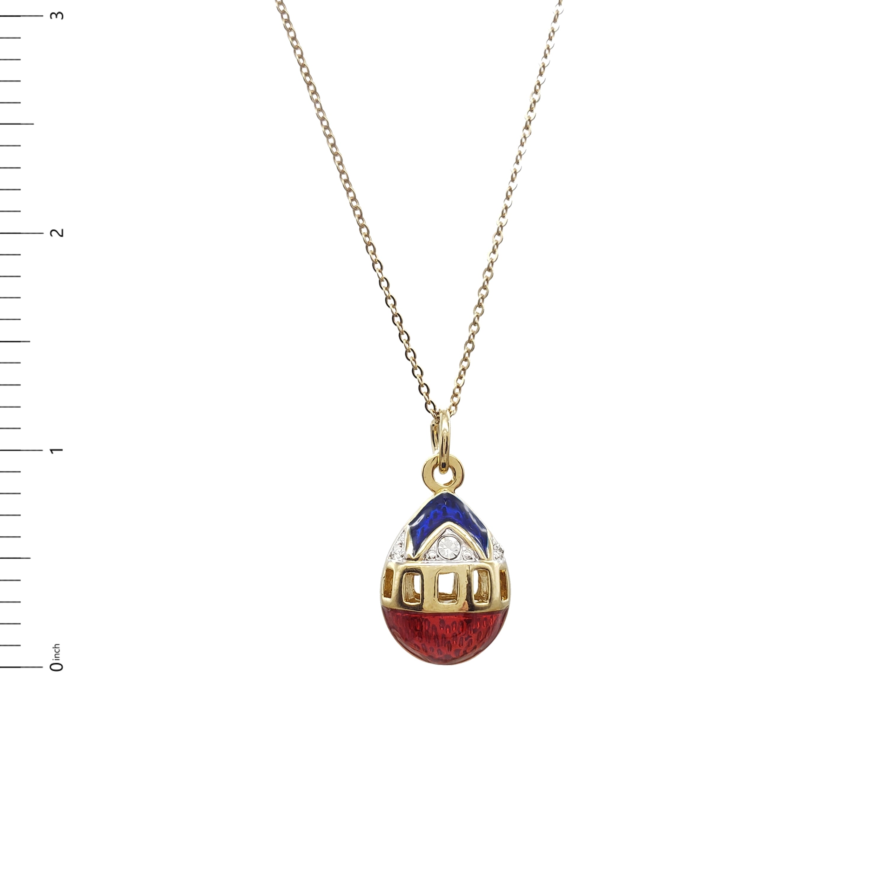Faberge Egg Inspired Imperial Red Star Egg Pendant – Museum