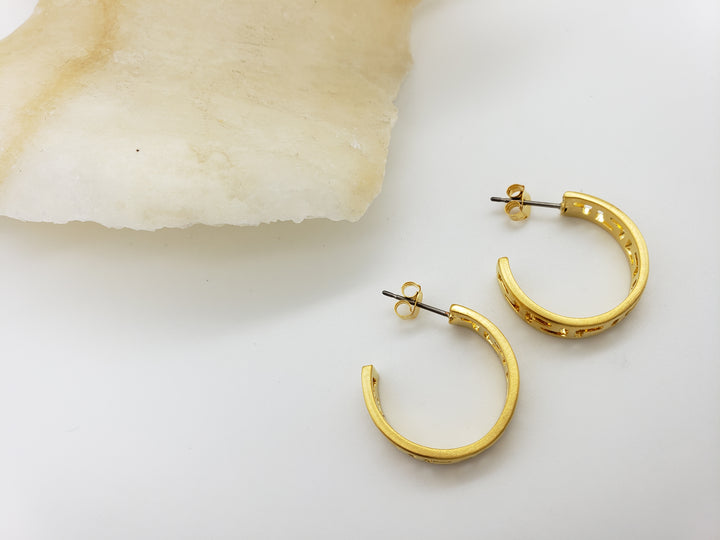 Classical Meander Link Earrings