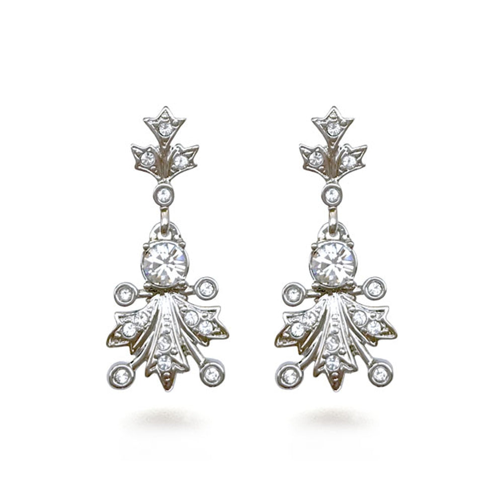 Inspired by Louis Comfort Tiffany Faux Diamond Earrings