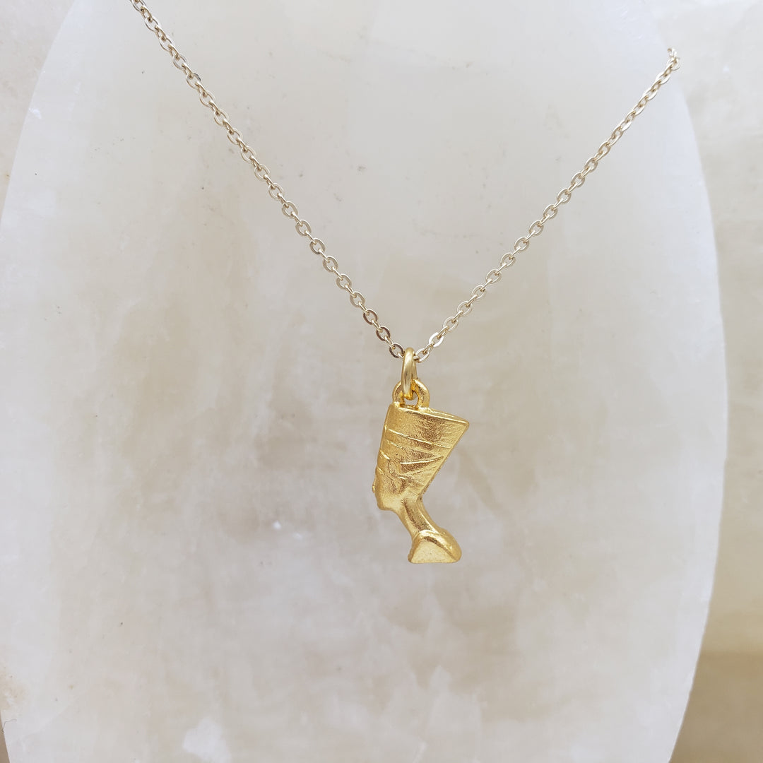 Nefertiti Pendant - Bright Gold Finish
