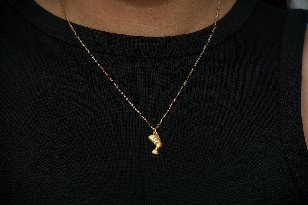Nefertiti Pendant - Bright Gold Finish