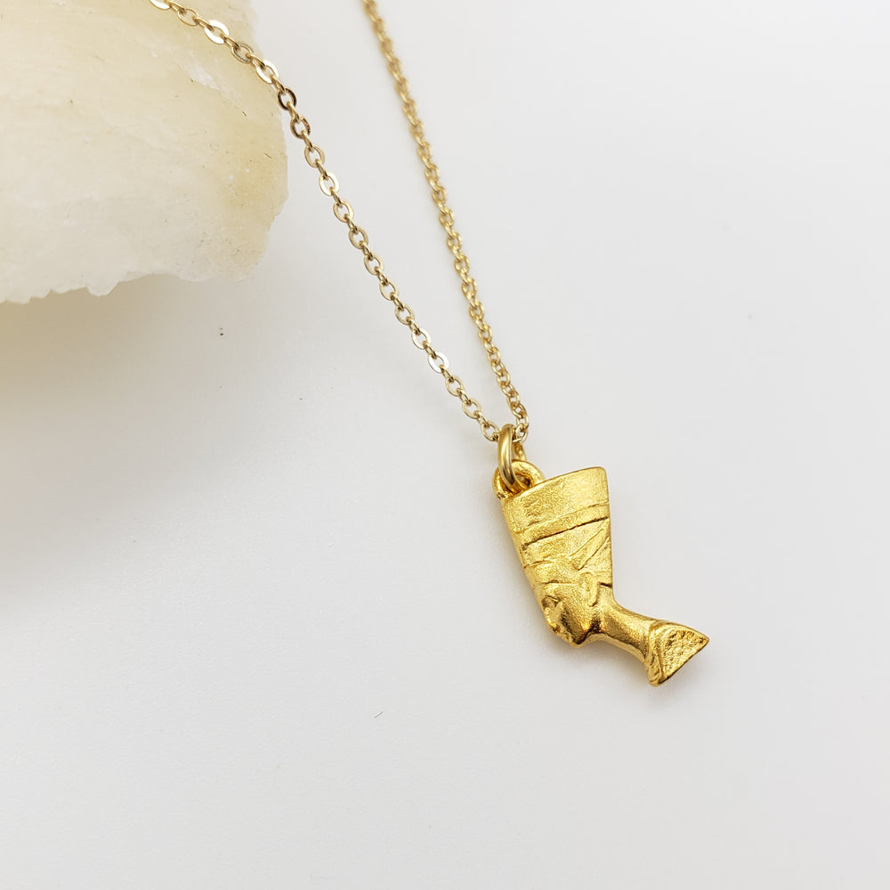 Nefertiti Pendant - Bright Gold Finish