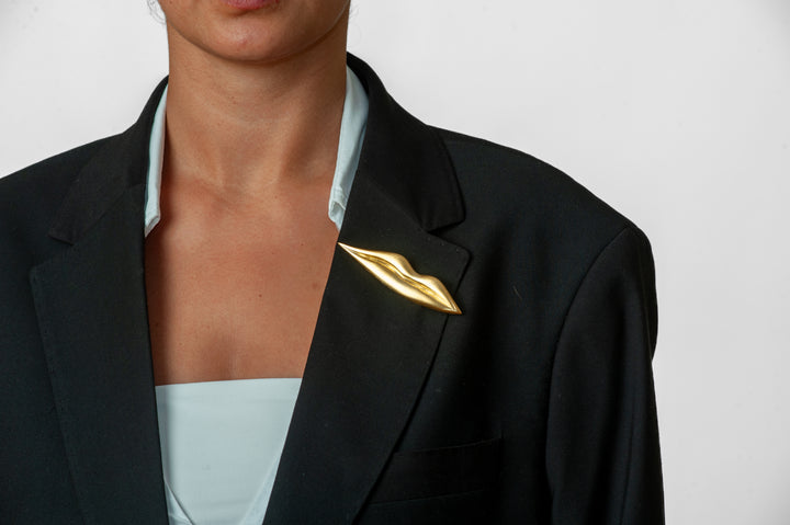Man Ray Lip Brooch