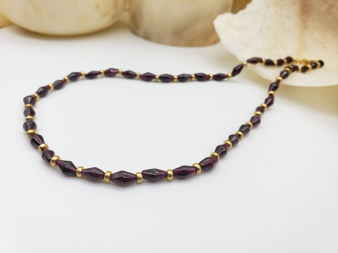 Garnet Beaded Necklace
