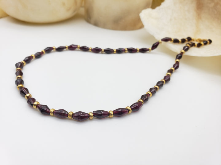 Garnet Beaded Necklace