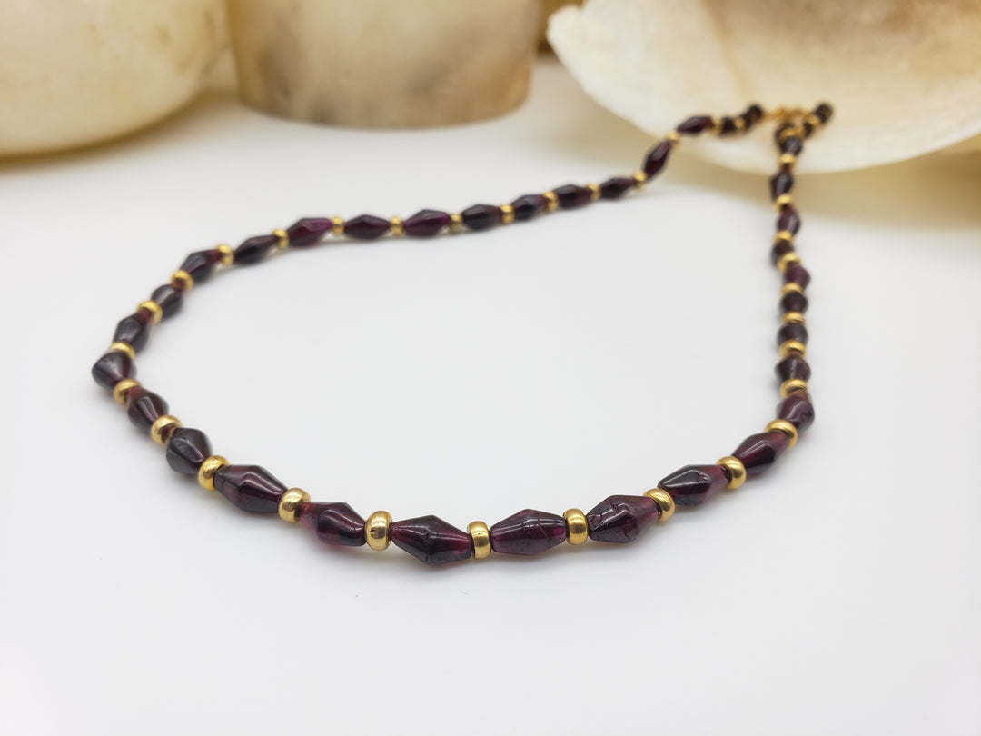 Garnet Beaded Necklace