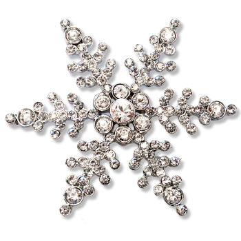 Snowflake Brooch - Pendant Necklace - Ornament