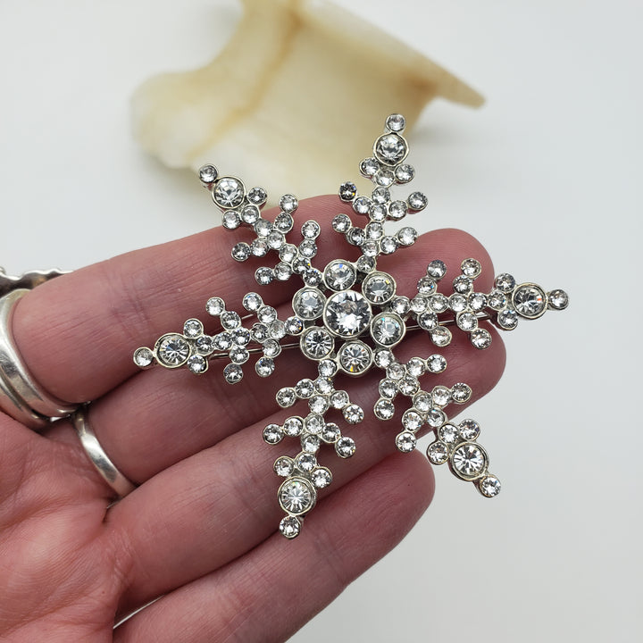Snowflake Brooch - Pendant Necklace - Ornament