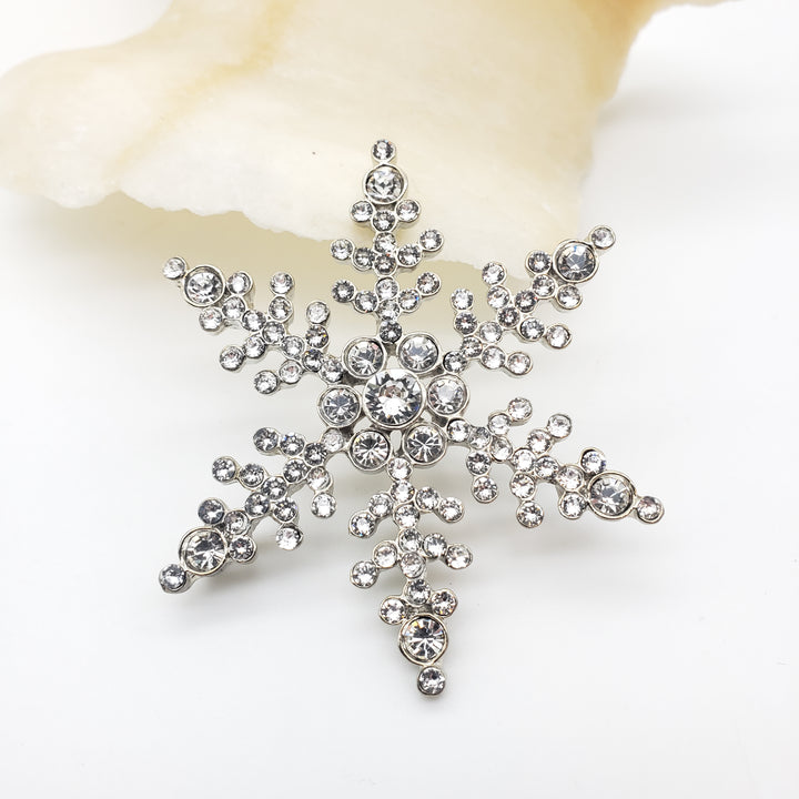 Snowflake Brooch - Pendant Necklace - Ornament