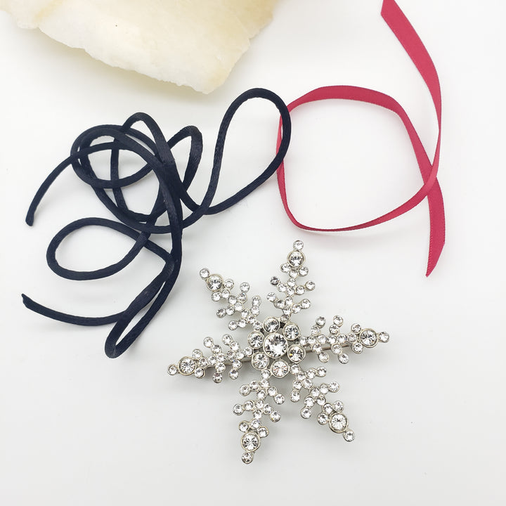 Snowflake Brooch - Pendant Necklace - Ornament