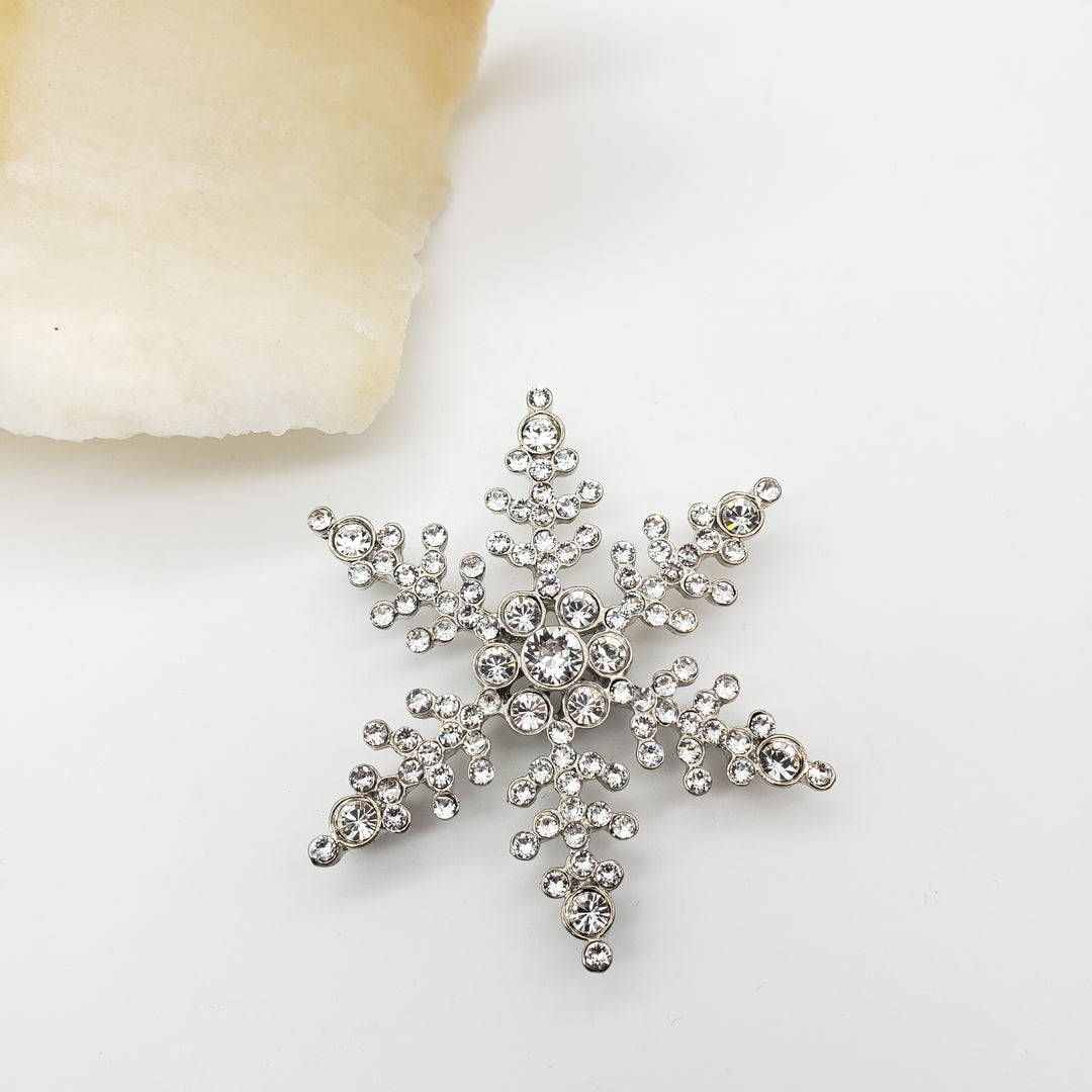 Snowflake Brooch - Pendant Necklace - Ornament