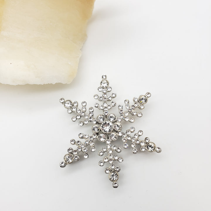 Snowflake Brooch - Pendant Necklace - Ornament